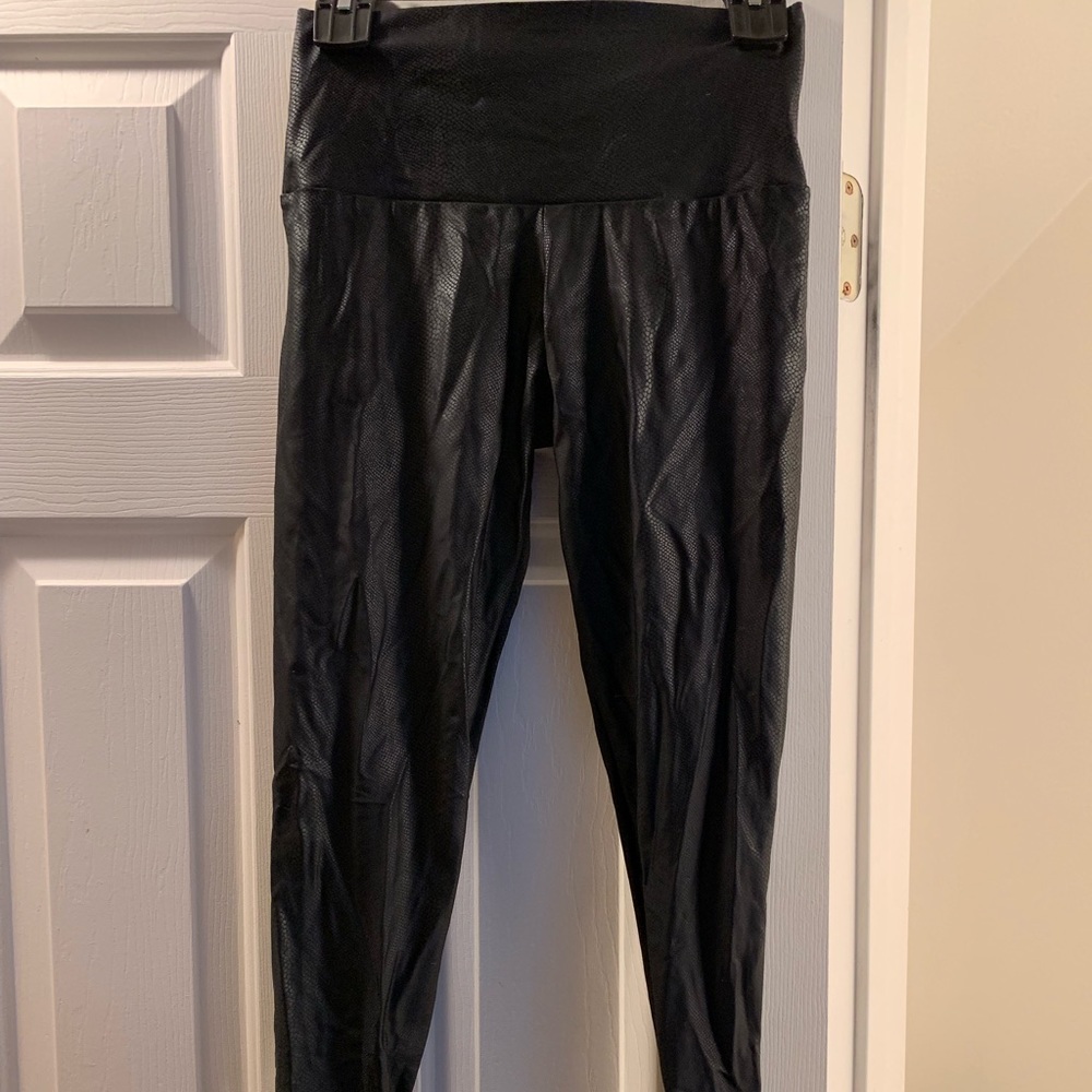 Onzie black on black reptile like pants